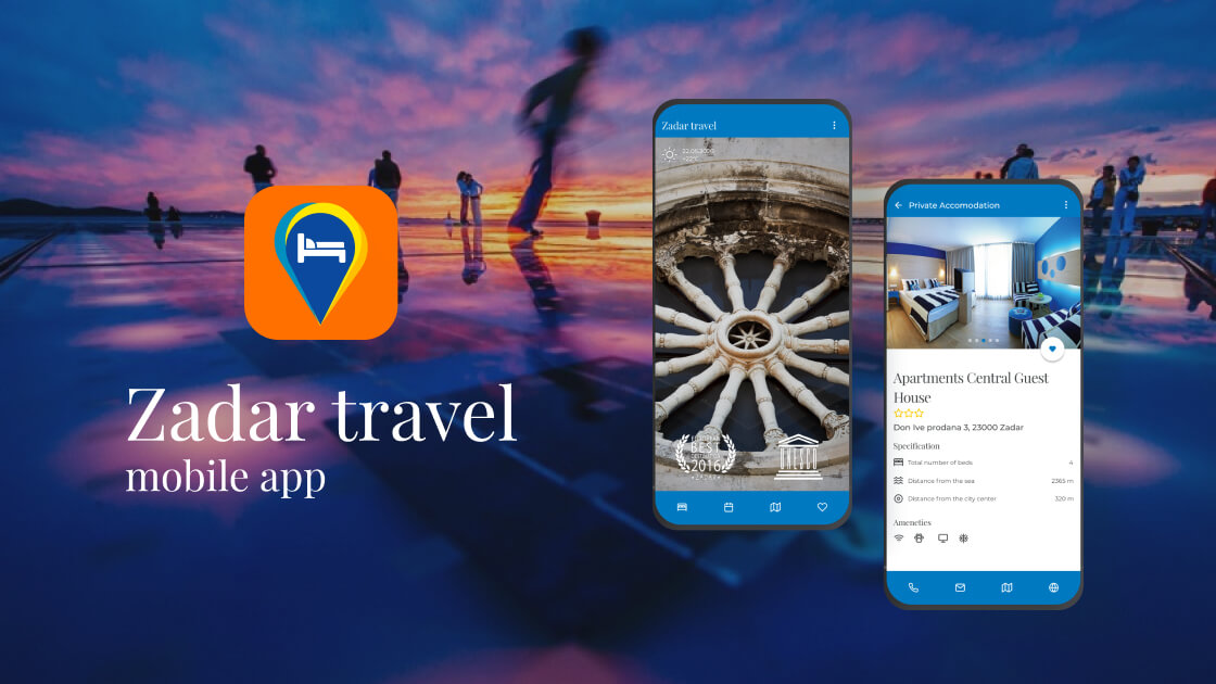 Zadar Travel App iPhone and Android mobile application